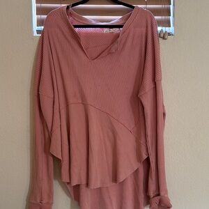 We The Free Dusty Pink Layered Sweatshirt